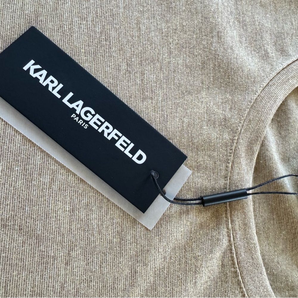 Karl Lagerfeld Tan Top with Black Details - Picture 3 of 8